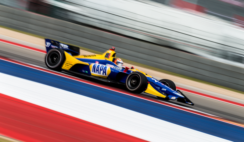 Illustration for article titled Here's All the Action From IndyCar Practice At COTA